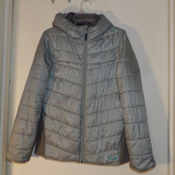 Oakley Hooded Puffer Lightweight Coat Sz M - Picture 1 of 6